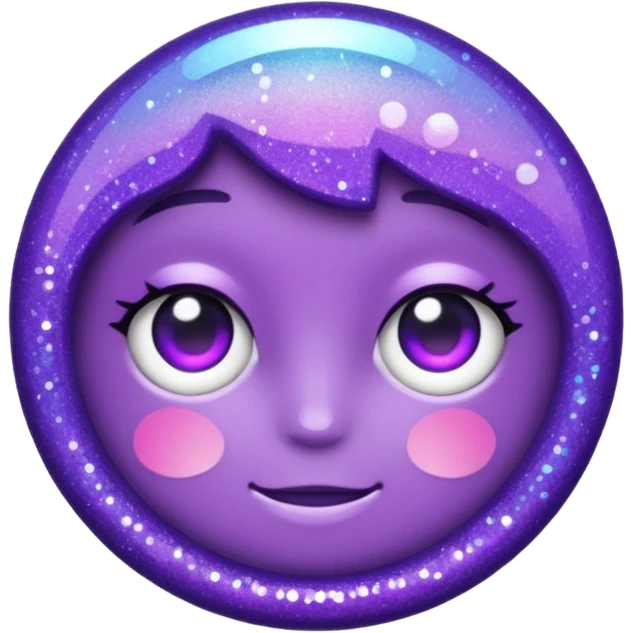 glitter purple no cancel emoji