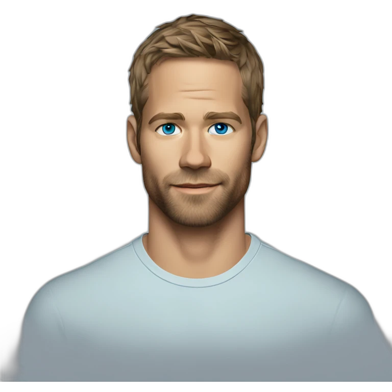 actor paul walker blue eyes with a t-shirt on emoji
