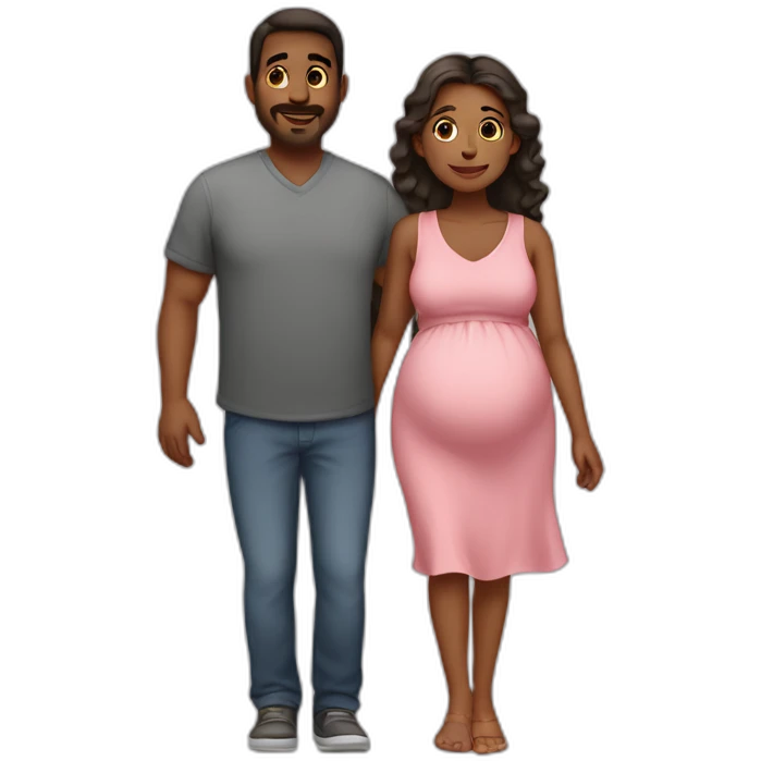 pareja embarazada  emoji