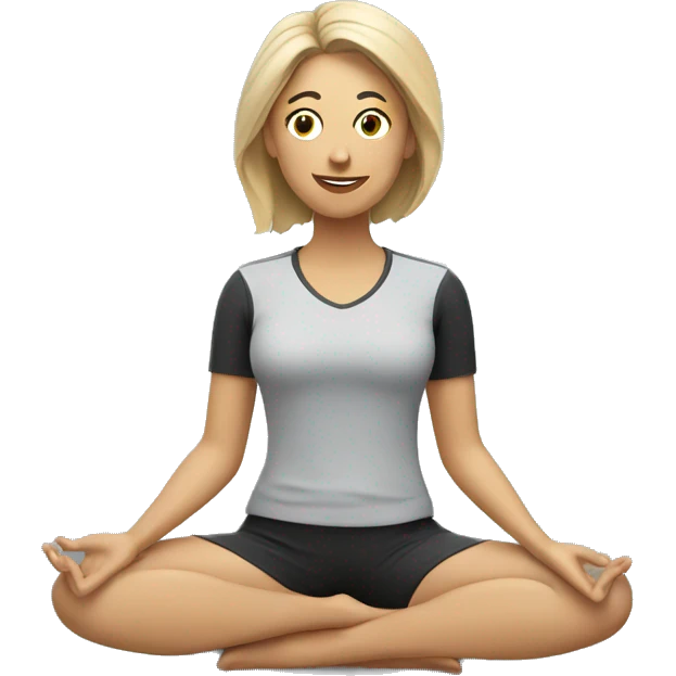 yoga teacher watching soccer emoji