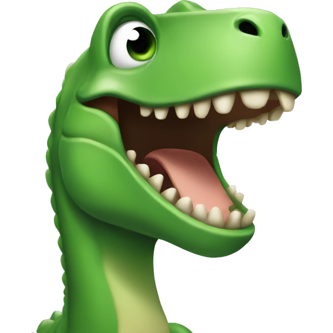 Green dinosaur Giggle emoji