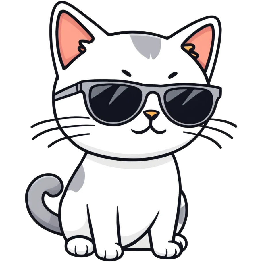 Cat with sunglasses emoji