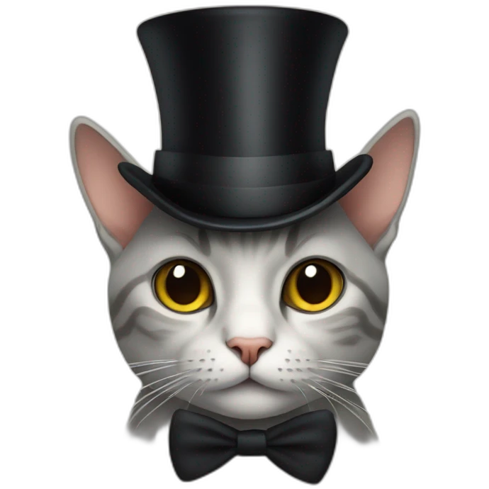 cat with a top hat emoji