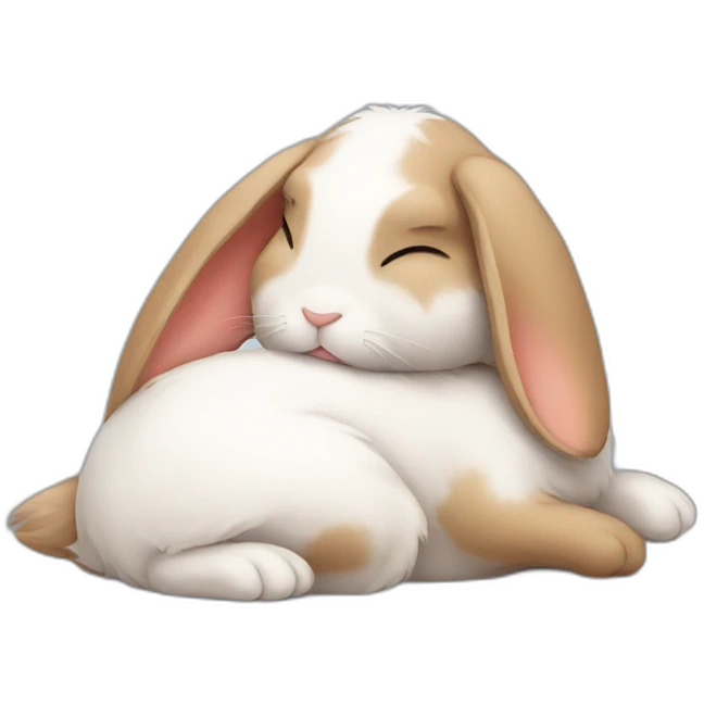 Bunny taking nap emoji