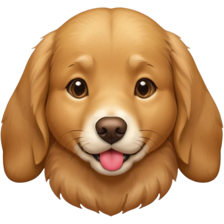 Golden retriever with kisses on her head  emoji