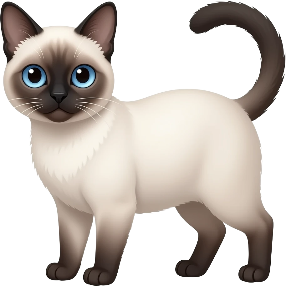 Al blanco ponle ojos azules, el color como los de los siameses emoji