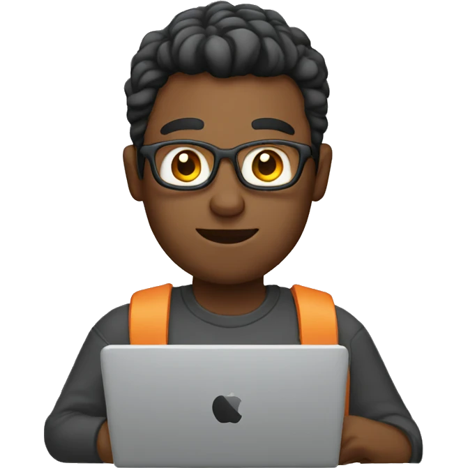 Man with laptop in hand emoji