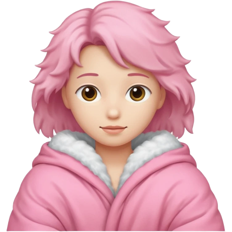 edredom rosa se carinha emoji