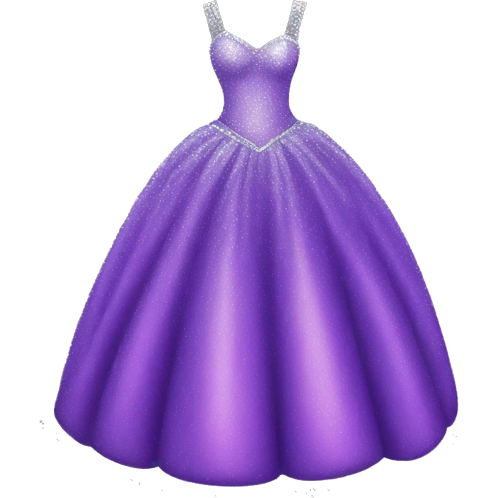 Sparkly violet ballgown dress emoji