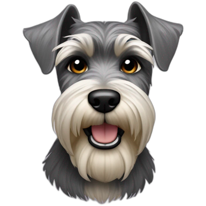 Schnauzer hard rock style emoji