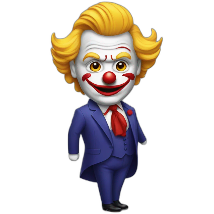 Trump wearing clown makeup  emoji