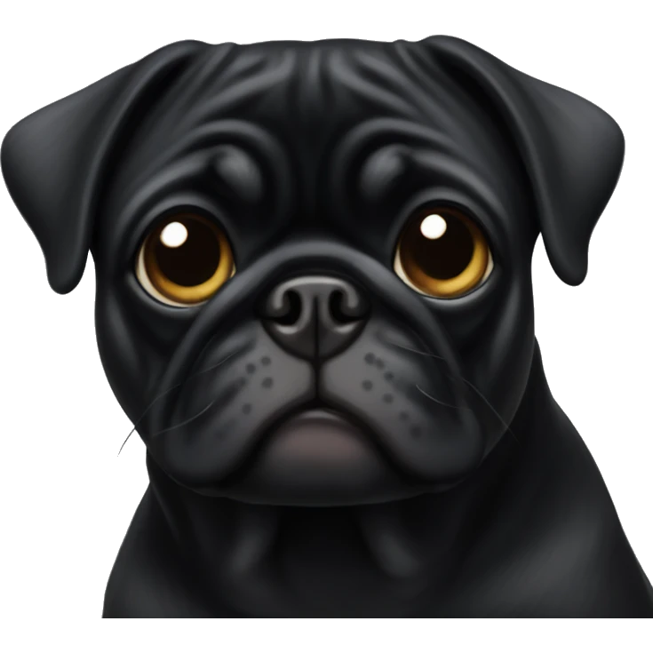Black pug emoji