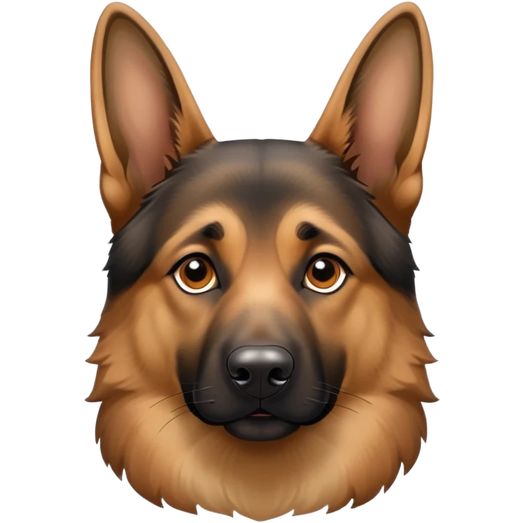 German Shepherd dog, loyal and alert emoji