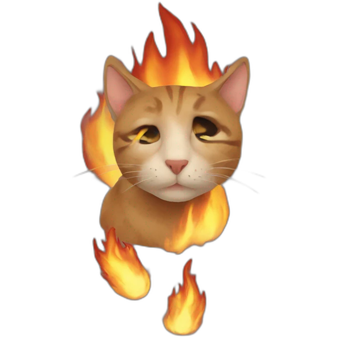 Cat fire emoji