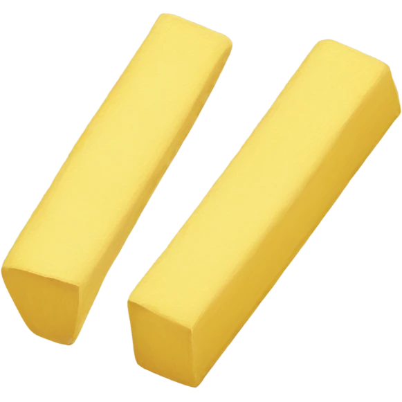 a straight piece of yellow chalk emoji