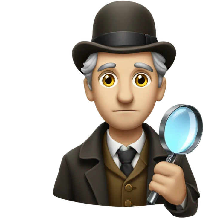 Sherlock Holmes with magnifying glass emoji