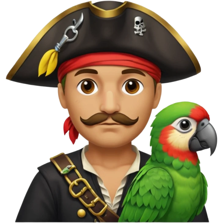 pirate and parrot emoji