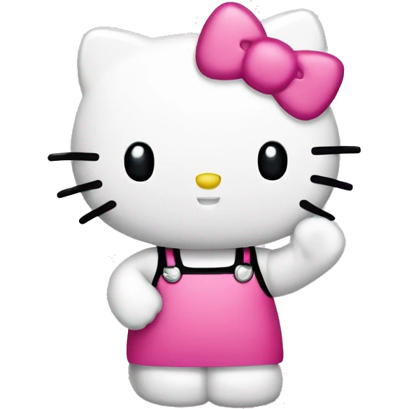 Hello kitty saying hi emoji
