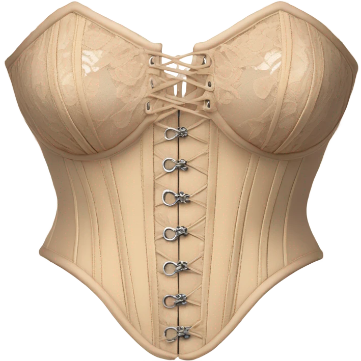 beige lace corset emoji