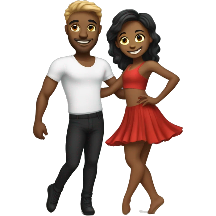 dancer with her boyfriend  emoji