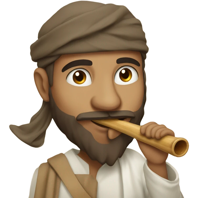 Marocain avec une flûte  emoji