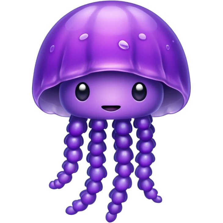 Hazme una medusa con piel de uva morada emoji