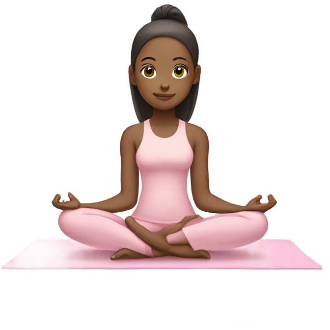 yoga girl light pink clothes  emoji