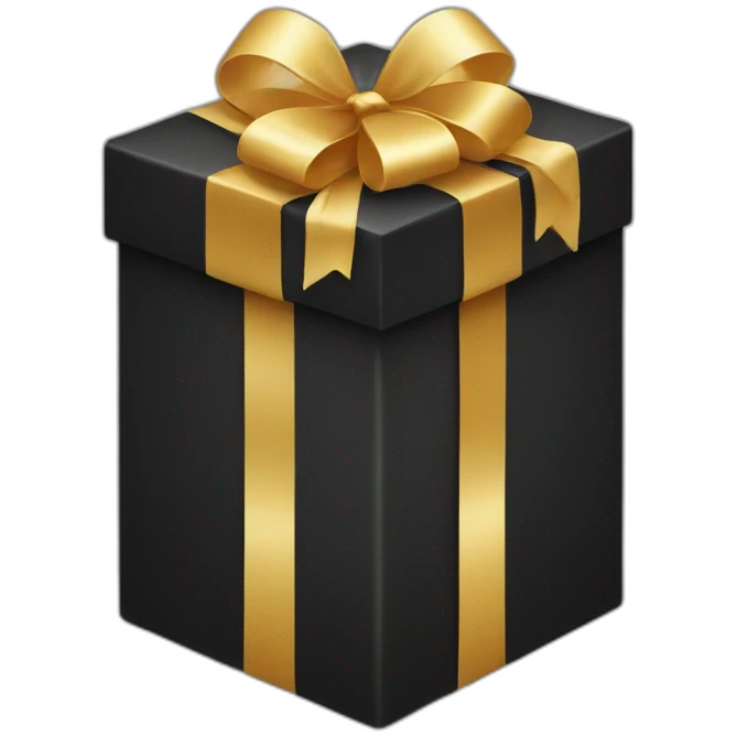 black gift box emoji