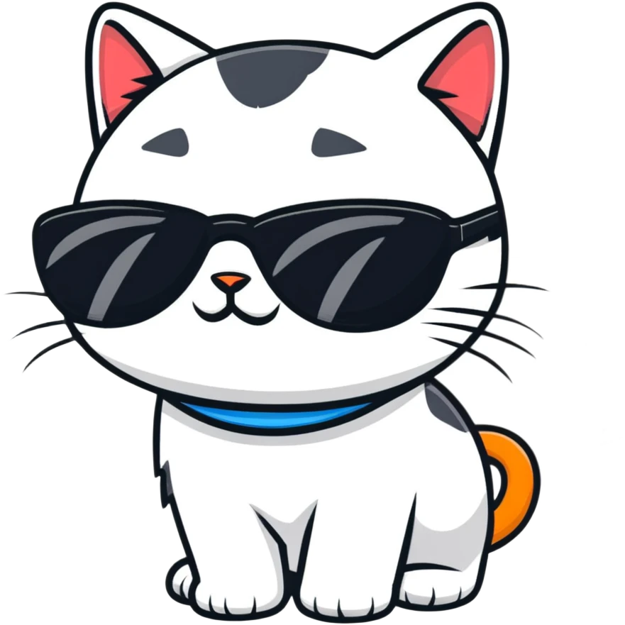 cat wearing sunglasses emoji