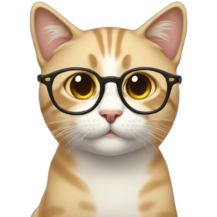 Catwearing glasses emoji