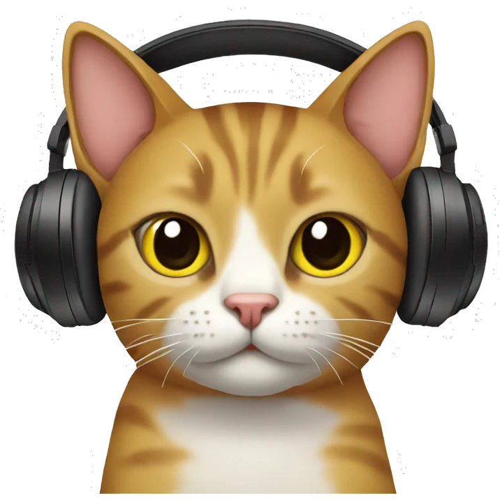 cat headphones emoji