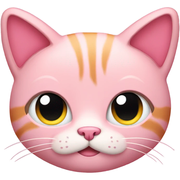 pink cat winking emoji