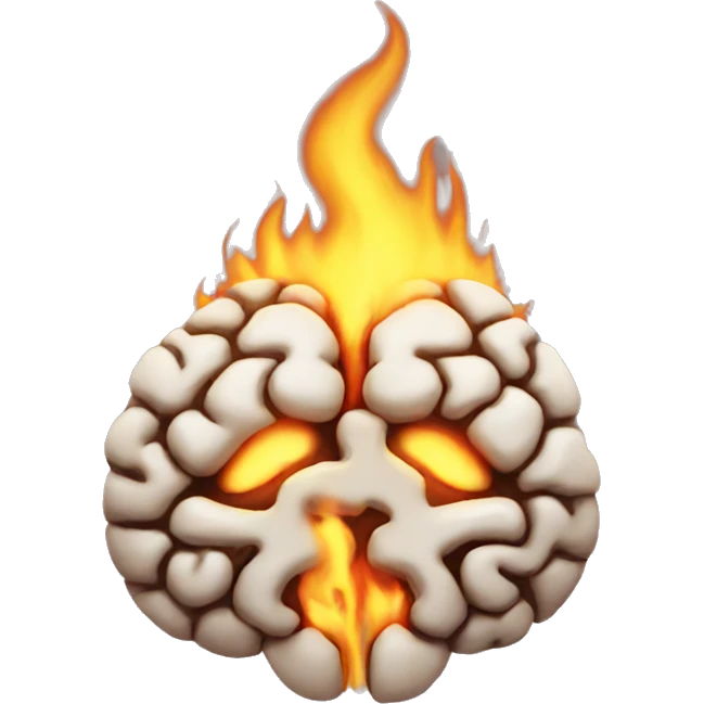 burning brain emoji