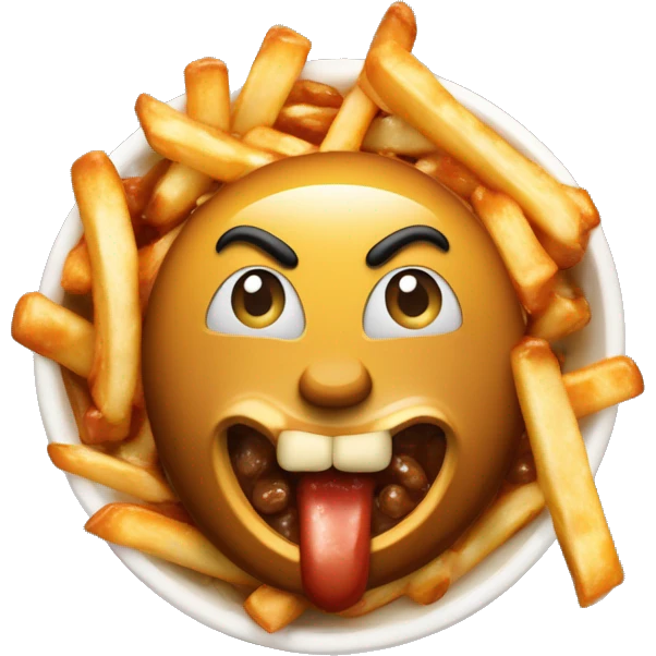Poutine qui mange des poutine  emoji