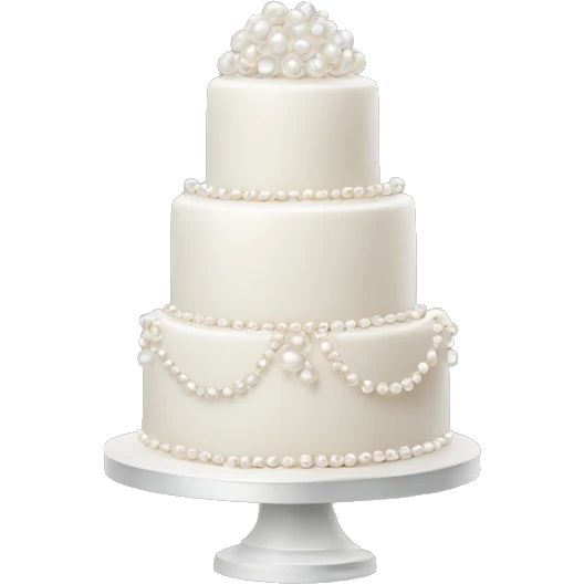 Wedding cake with pearl details emoji