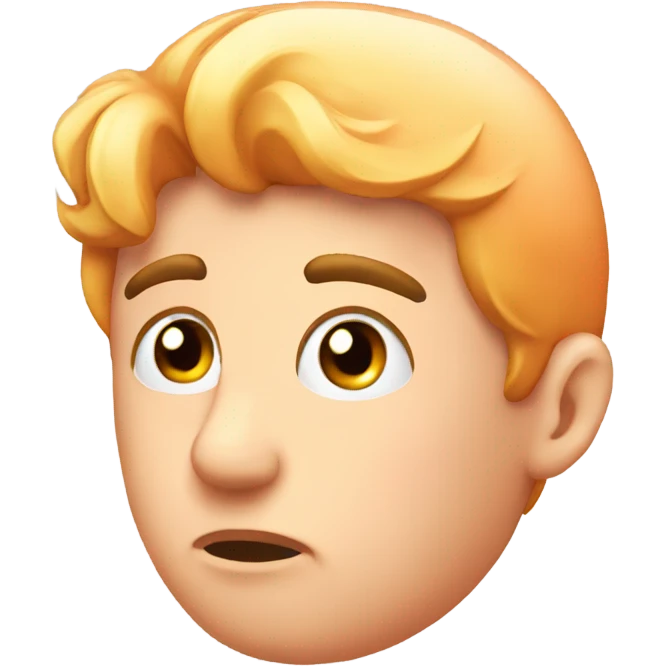 Thinking face peach emoji