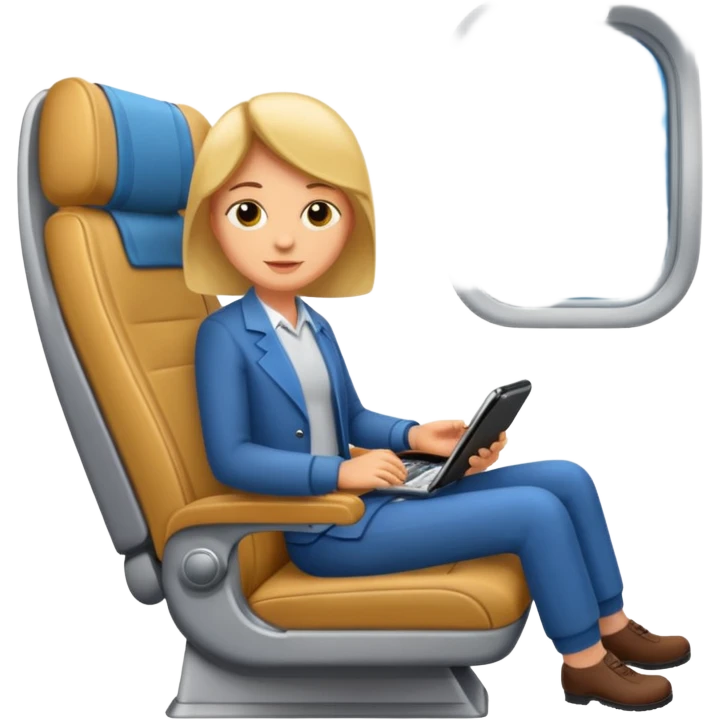 passanger in plane seat emoji