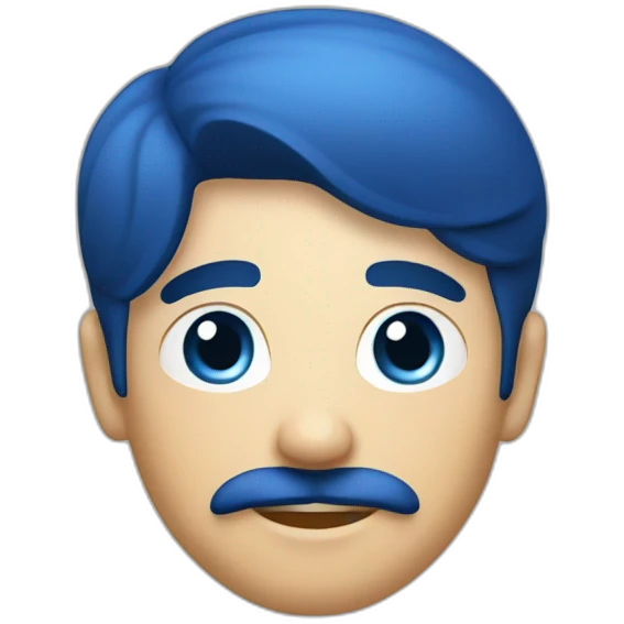 silueta masculina linea azul emoji