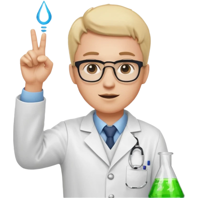 Nerd scientist emoji that with those 🤓👆🥼 but you have to make the head exactly like this 🤓 emoji