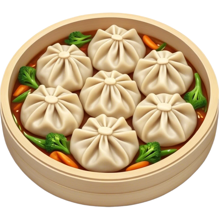 Cinematic Realistic Jiaozi Dish Emoji, depicted as delicate, handcrafted dumplings filled with savory meat and vegetables, rendered with detailed textures and warm, inviting lighting. emoji