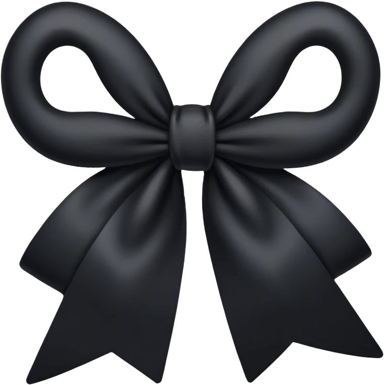 Black bow emoji