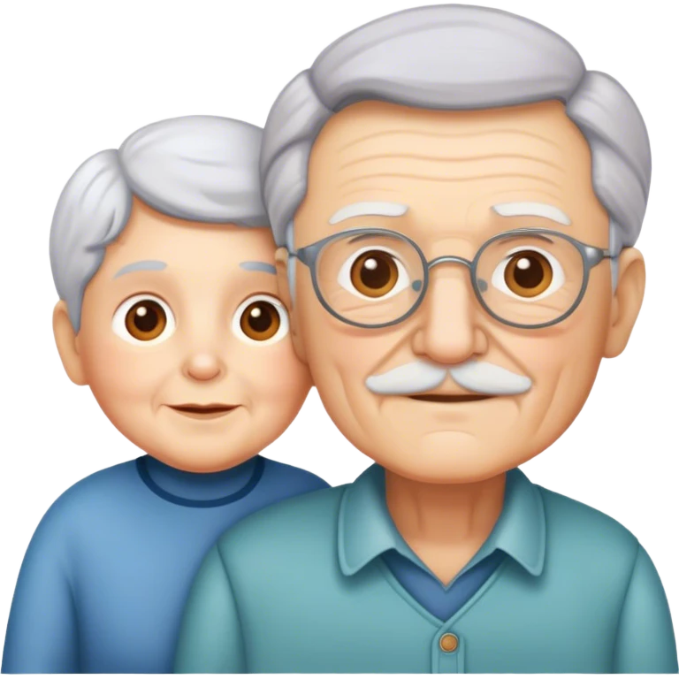 grandpa and grandma and son emoji