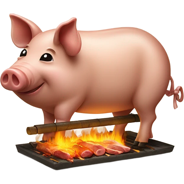 Pig cooking emoji