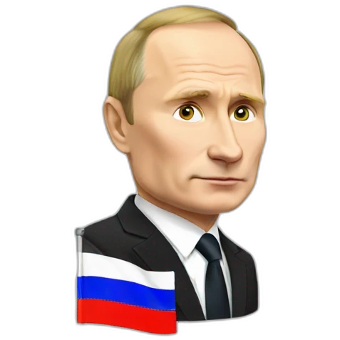 Putin with flag emoji