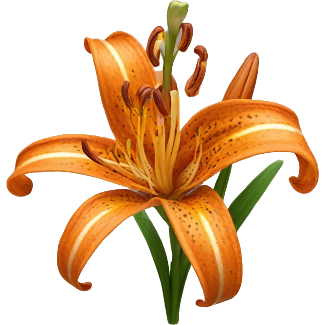 tiger lily flowers emoji