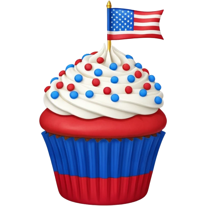 4th of july cupcake flag emoji