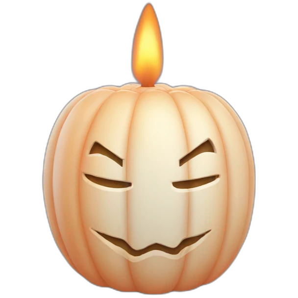 Pumpkin candle emoji