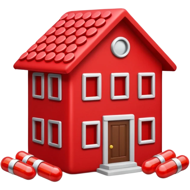 A red pill house  emoji