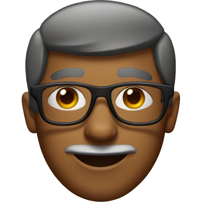A man who looks like a kangaroo and wears glasses  emoji