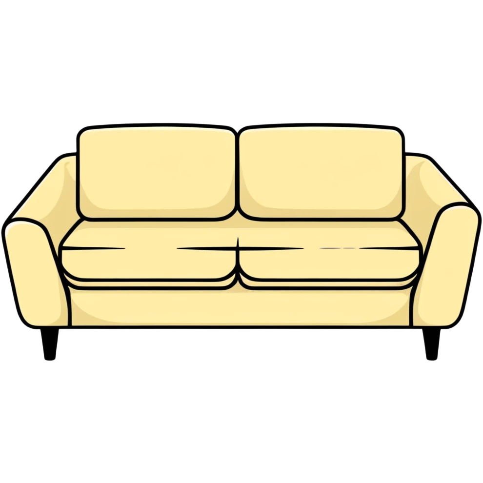 sleek minimalist cream sofa emoji